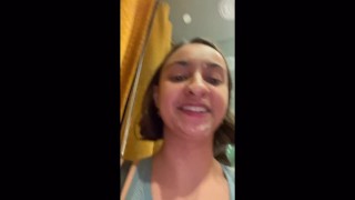 Hailey Rose first Public cum walk after being caught fucking in changing room IG: @haileyrose.baby